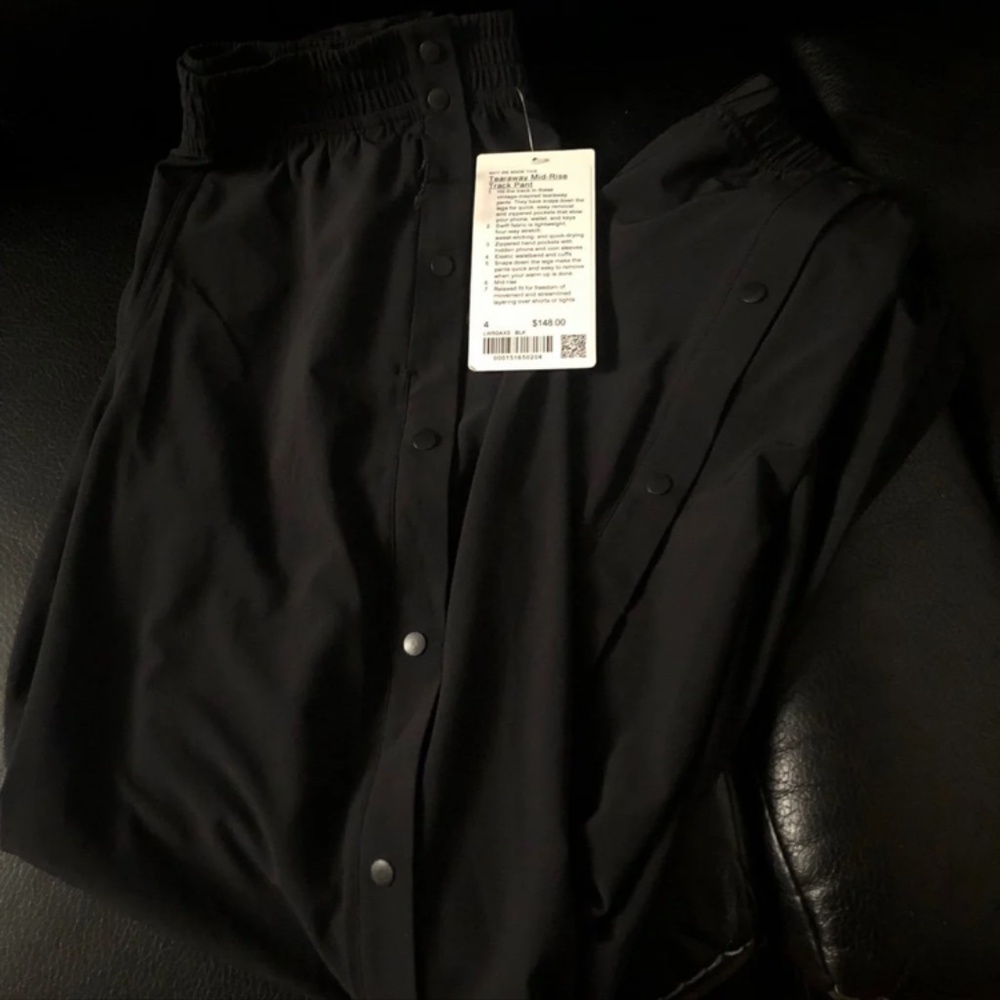 Lululemon Tear-Away Tearaway Mid-Rise Track Pant Size 4 NWT! - Picture 2 of 5